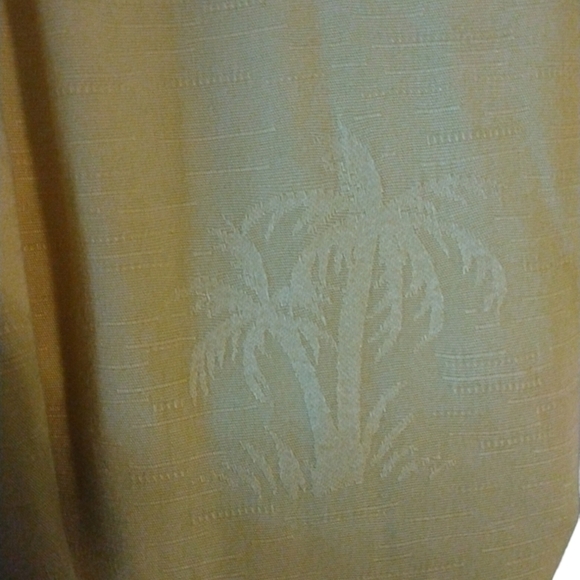 Port Authority Pale Yellow Tropical Beachy One Pocket Casual Button Down 2XL - Picture 5 of 8